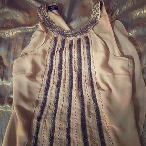 Bebe sleeveless embellished stones blouse🔥